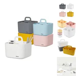 포르타비타 정사각 손잡이 수납 펜꽂이 데스크정리/색연필/꽂이/볼펜/정리함/소품/보관함/학용품/칸칸이