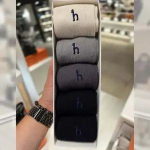 [헤지스](대구신세계)솔리드 그라데이션 5종 남성 장목 양말 HJSS5F511G1