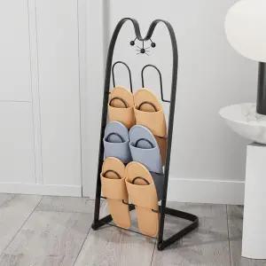 4단 실내화 거치대/내구성/정리대/슬리퍼/슈즈렉/보관대/홀더/실내/수납/꽂이/인테리어/현관/가정용/학원