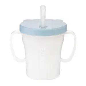 에디슨 베이비 흘림방지 빨대컵 유아빨대컵 물통 물컵 -블루