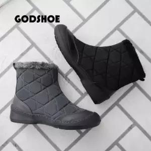 갓슈 롬빅 누빔 패딩미들부츠 패딩슈즈 털부츠 방한화