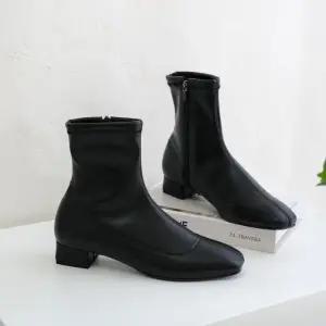 [갓슈]  뿌고아 옆지퍼  3cm 로우힐 패션 앵클부츠