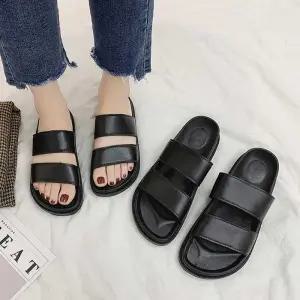 [오노마] ONM 남녀공용 두줄 스트랩 웨지 슬리퍼 키높이 편한신발