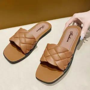 [오노마] ONM 여성용 플랫 와플 슬리퍼 여름 고급스러운 모던스타일