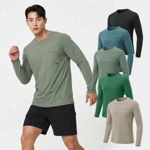 모렉스 남자 메가 아이스 냉감 긴팔 티셔츠 스판 여름 작업복 등산 이너 포켓 451