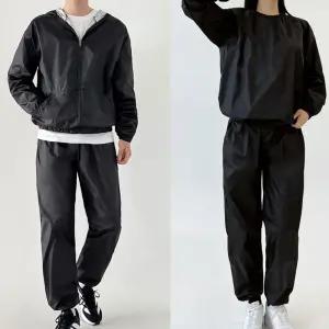 남녀공용 땀복 상하의 트레이닝 세트 후드 맨투맨 조거팬츠 운동 빠른 배출 러닝 헬스 생활방수 레이닝 홈