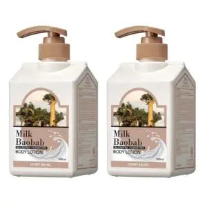 밀크바오밥 바디로션 보습 아이보리머스크 500ml X2개