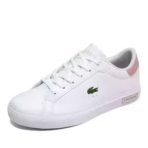 [매장정품] 라코스테 파워코트 0721 1 J 스니커즈 운동화 화이트핑크 741SUJ0014-1Y9 AS가능