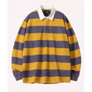 디미트리 블랙 DIMITRI BLACK ASI 스트라이프 럭비 맨투맨 티셔츠_옐로우그레이 ABCSTL21YG 307937