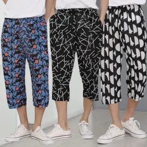 남녀공용 까실이 7부 몸빼바지 주머니 허리밴딩 잠옷 여성잠옷 여름잠옷