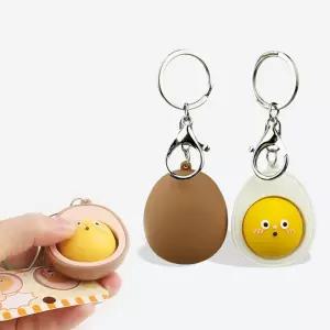 구운계란 VS 삶은계란 딸깍이 키링 키캡 열쇠고리 피젯토이 클릭커 선물
