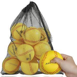 아디잠 폼 야구공 - 청소년 초보자를 위한 9인치 소프트 연습용 티볼 12팩 던지기, 잡기, 타격 연습에 안전합니다