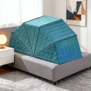 암막 수면텐트 2인용 난방 온열돔 다크블루 맞춤형 힐링