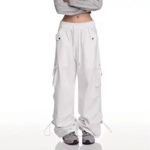 엘럽 남성용 팬츠 화이트 캐주얼 카고 트레이닝 댄스 재즈 일자 와이드 힙합 원템1