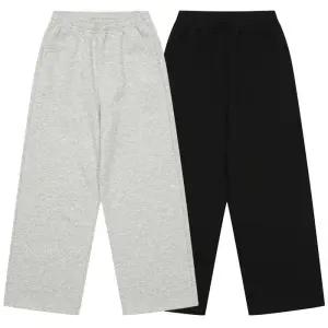 [소이]봄  쭈리 와이드팬츠 회색검정 트레이닝바지26S0253_CA