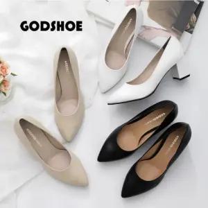 갓슈 스트릭 6cm 스퀘어힐 여성구두 정장구두