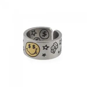 [벨가] 써지컬스틸 스마일 머니 반지