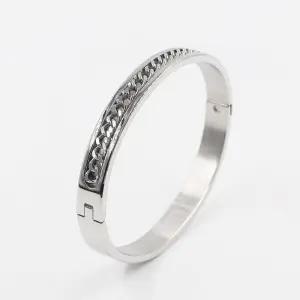 [벨가] 써지컬스틸 뱅글 꽈배기 체인 팔찌