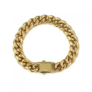 [벨가]  써지컬스틸 골드 직각 버클 팔찌 10mm