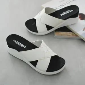 갓슈 오샤 크로스 통굽 슬리퍼