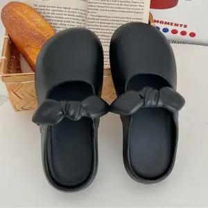 [오노마] ONM 여자 여행 룩 바캉스 휴양지 슬리퍼 리본 뮬 블로퍼