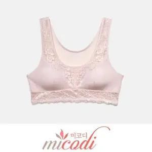 [라일리의류] Rly (미코디) 여성스러운 레이스 청량한 풍기인견 탑 브라