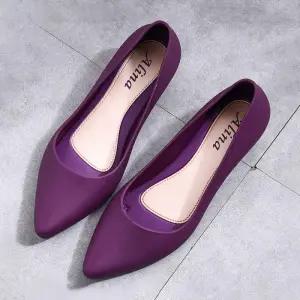 [라일리의류] Rly 깜끔한 디자인 아쿠아 젤리 플랫 데일리 여자 슈즈