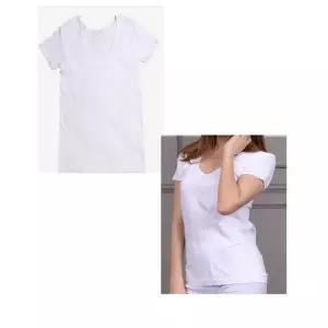 [라일리의류] Rly try 여성 순면 브이넥 반팔 이너