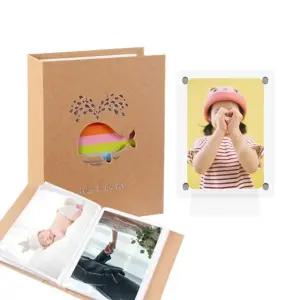 4X6 고래 포켓앨범+자석액자 엽서사이즈 네컷보관 보관 캐논 사진 셀피 크라프트앨범 엽서앨범 포토