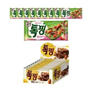 오리온 톡핑 말차블라썸 43g, 10입, 1개+톡핑 아몬드 그래놀라 43g, 10입, 1개
