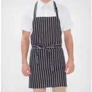 블랙 목끈형 스트라이프 앞치마 버클 카페 매장 공방남성 바리스타 작업용 캠핑 빅사이즈 남자 유니폼 업소