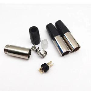 2Pcs 3/4/5/6Pin 미니 XLR 커넥터 금속 패널 마운트 소켓 암 잭 수 플러그 마이크 오디오 비디오
