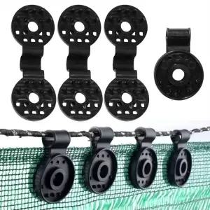 그늘막고정장치 50개 태양 보호 그늘 메쉬 고정 클립 정원 양산 블랙 라운드 가정용 이동식 안전 TMZ