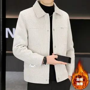 남성 베이지 봄 기모 터틀넥 코트 자켓 패피1