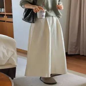 홀즈니 핀턱 롱 스커트 (2 color) 뒷밴딩!