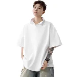 GLINE 하계 캐주얼 남친 브이넥 반팔티 터틀넥 작은 솔리드 반팔 티셔츠 JEN2