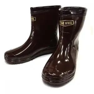 남성용 반장화 작업용 고무 장화 숏 레인부츠 미끄럼방지 방수 신발