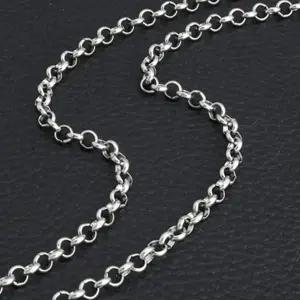 TBZ 써지컬스틸 라운드오링 체인 남녀공용 목걸이(4mm)