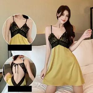 끈나시 앞뒤 레이스 잠옷 포인트 (HSJ-WF5502C)