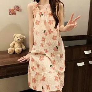 원피스 잠옷 플라워프루트 여성 캡 여름잠옷 원피스잠옷 파자마 (HSJ-WFISAZ1)
