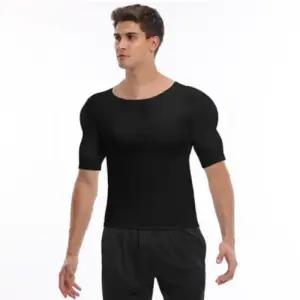 남성보정속옷 남성 가슴 어깨 이두 삼두 근육 패드 몸짱 티셔츠