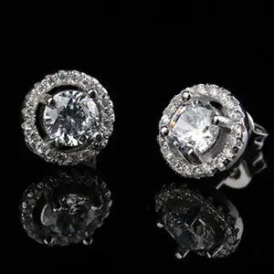 보석 지르콘 큐빅 실버 귀걸이