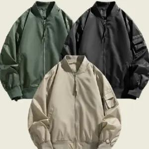 남성 포켓 자켓 아웃도어 블루종 바람막이 항공 점퍼