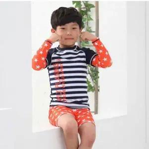 스타 YOV013P9 남아 수영복 키즈 아동 스윔 래쉬가드 오렌지