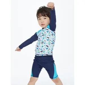 공룡 MYA091R0 남아 수영복 키즈 래쉬가드 팬츠 수 세트 3p