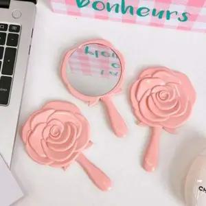 [골드스마일]휴대용 거울 로즈 장미 장미손거울