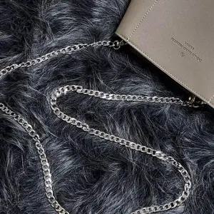 체인 스트랩 실버 장식 핸드백 120cm