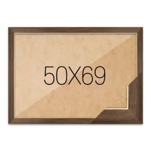 퍼즐액자 IWL875E5 50x69 고급형 슬림 엣지월넛