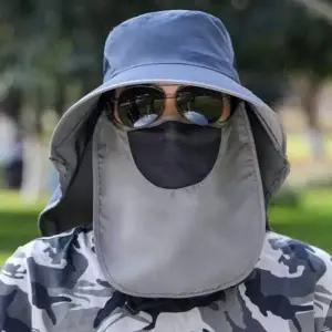 챙넓은 햇빛가리개모자 작업 얼굴 가리개 남자등산모