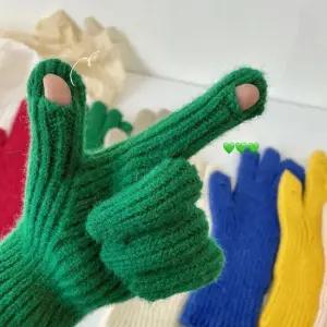 베이직 여 워머 스마트폰 터치 겨울 핸드폰 장갑 털장 여성